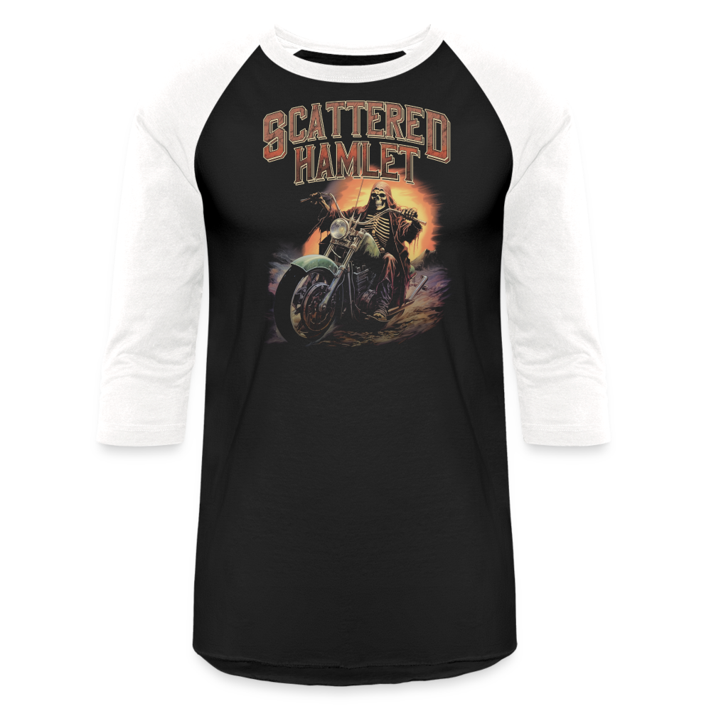 Scattered Hamlet Hell Rider Baseball T-Shirt - black/white