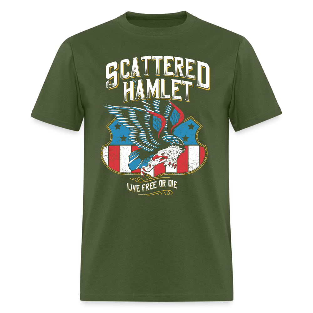 Scattered Hamlet "Live Free or Die" T-Shirt - military green