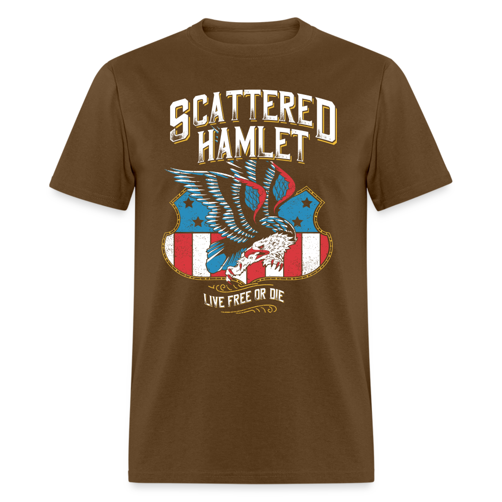 Scattered Hamlet "Live Free or Die" T-Shirt - brown