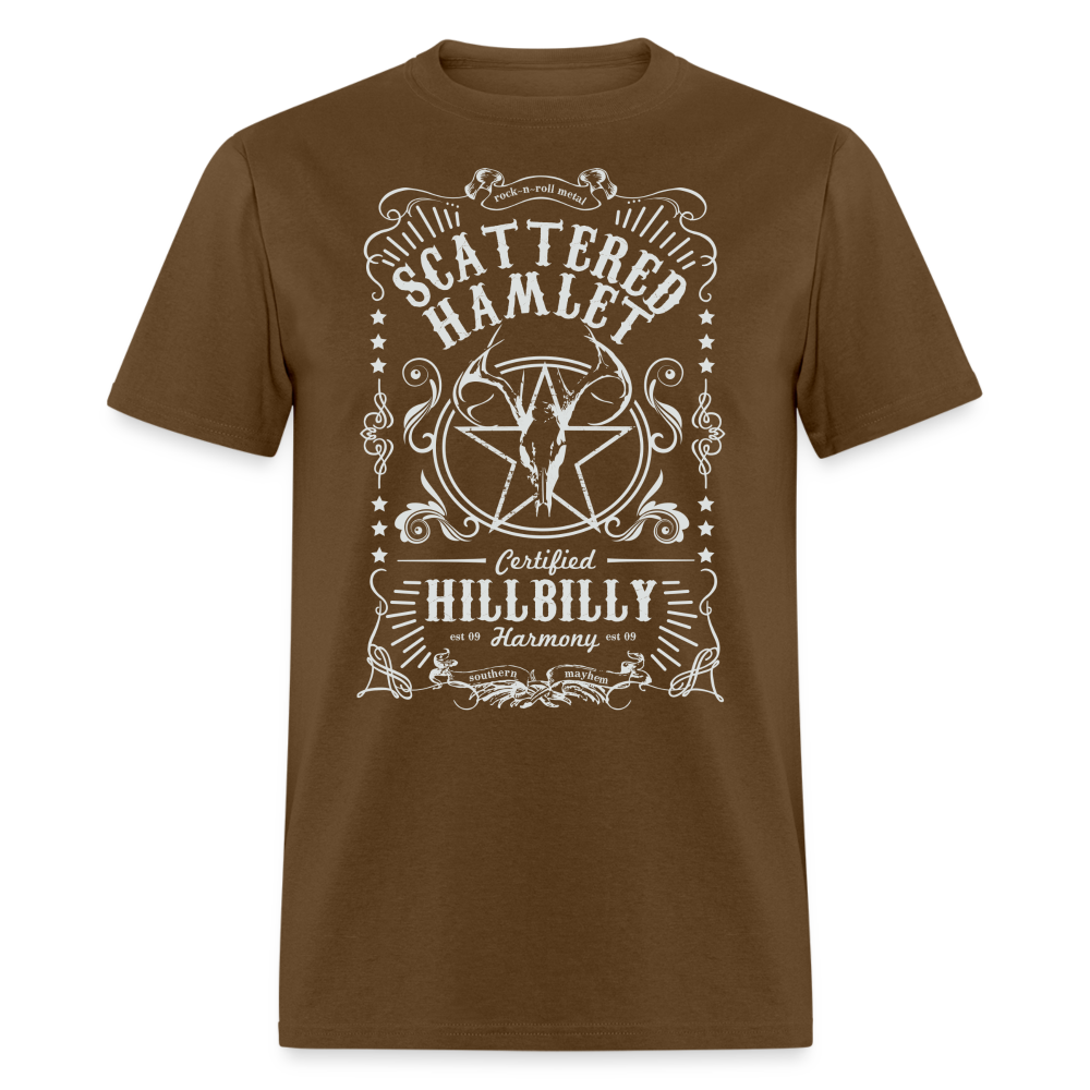 Whiskey Label T-Shirt - brown