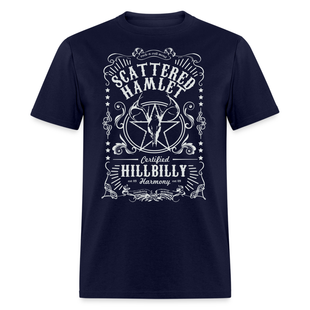 Whiskey Label T-Shirt - navy