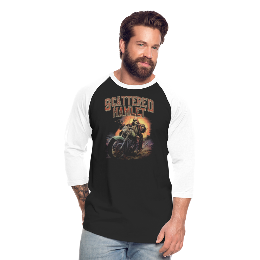 Scattered Hamlet Hell Rider Baseball T-Shirt - black/white