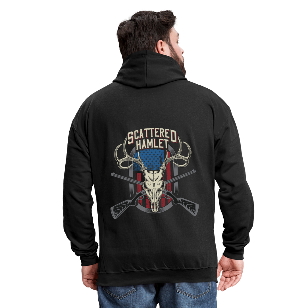Scattered Hamlet Deer Pull Over Hoodie - black/asphalt