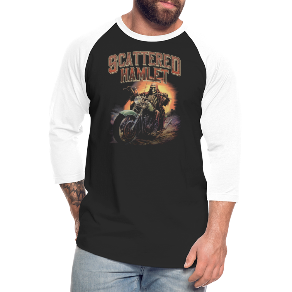 Scattered Hamlet Hell Rider Baseball T-Shirt - black/white