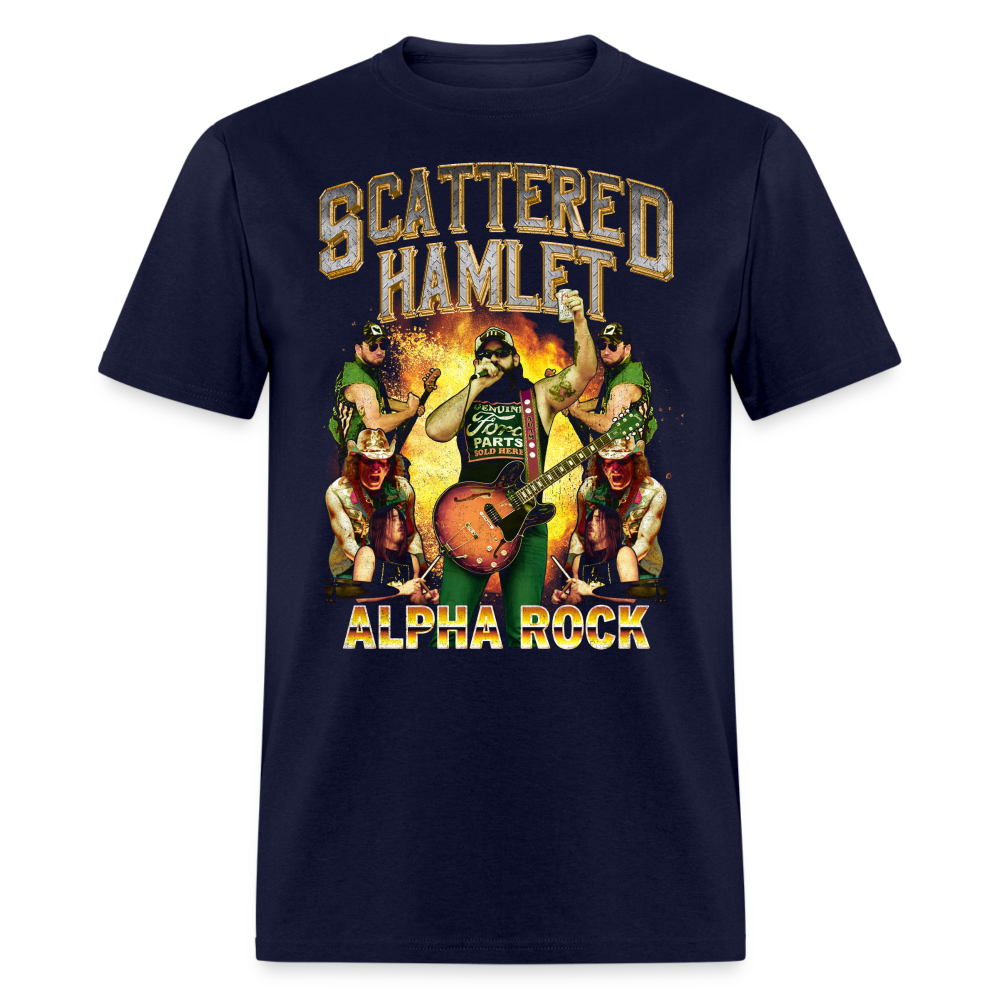 Scattered Hamlet Alpha Rock T-Shirt - navy