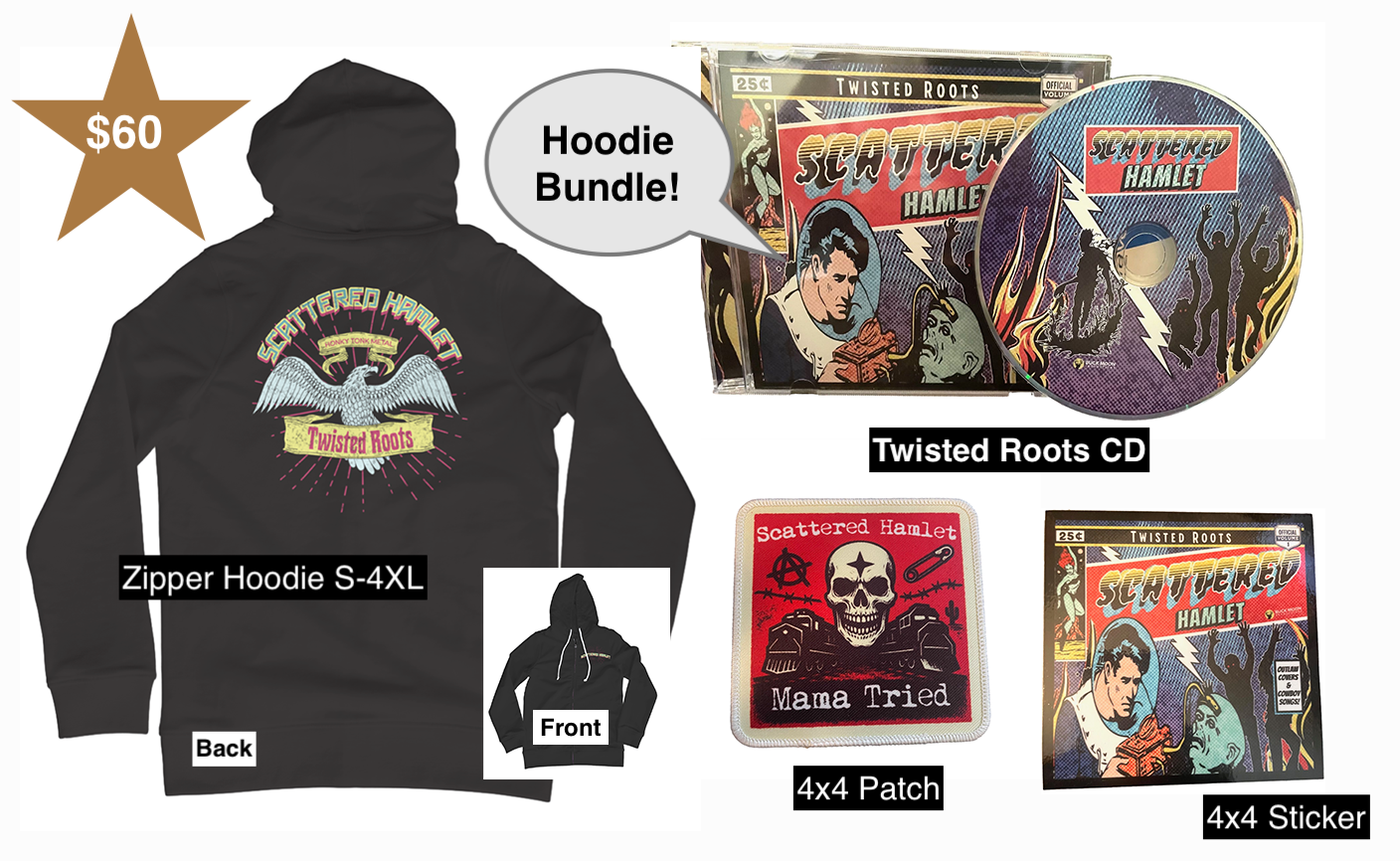 Twisted Roots Zipper Hoodie Bundle!