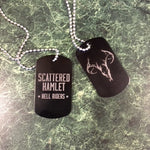 Scattered Hamlet Engraved Dog Tags + Chains