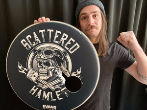 Grant's "Skull and Piston" Stage/Session Drum Head (ONLY ONE AVAILABLE)