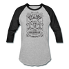 Whiskey Label Baseball T-Shirt - Grey & Black - heather gray/black