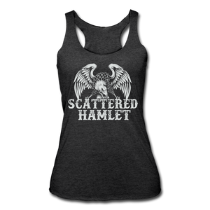 Eagle Print Women’s Tri-Blend Racerback Tank - heather black