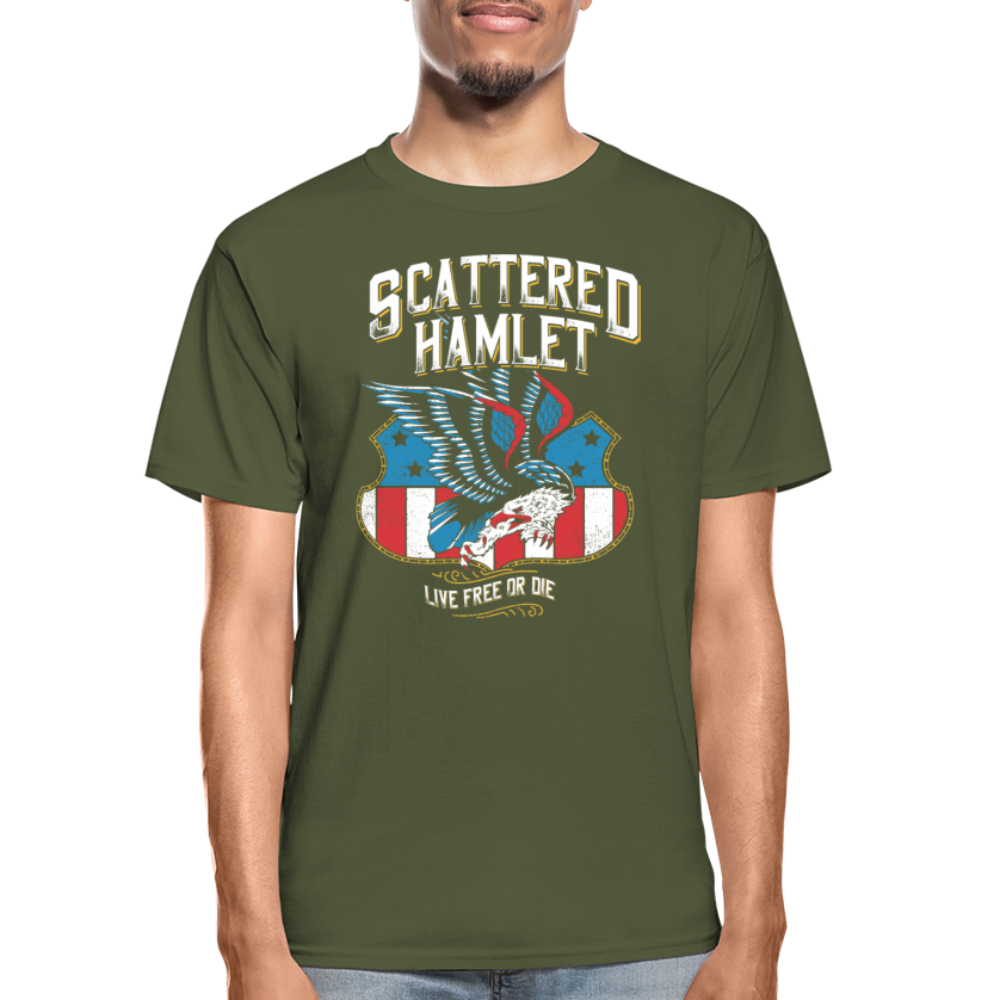 Live Free or Die Scattered Hamlet Shirt - military green