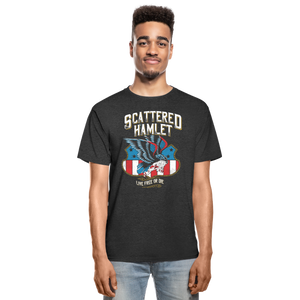 Live Free or Die Scattered Hamlet Shirt - charcoal grey