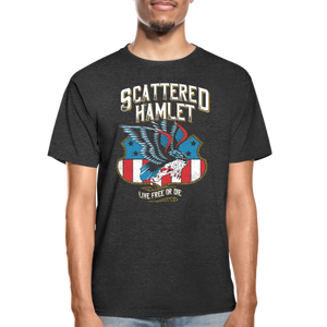 Live Free or Die Scattered Hamlet Shirt - charcoal grey