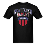 4th of July Scattered Hamlet T-Shirt - black