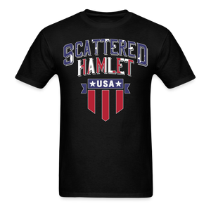 4th of July Scattered Hamlet T-Shirt - black