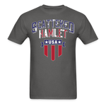 4th of July Scattered Hamlet T-Shirt - charcoal