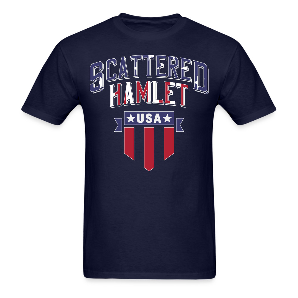 4th of July Scattered Hamlet T-Shirt - navy