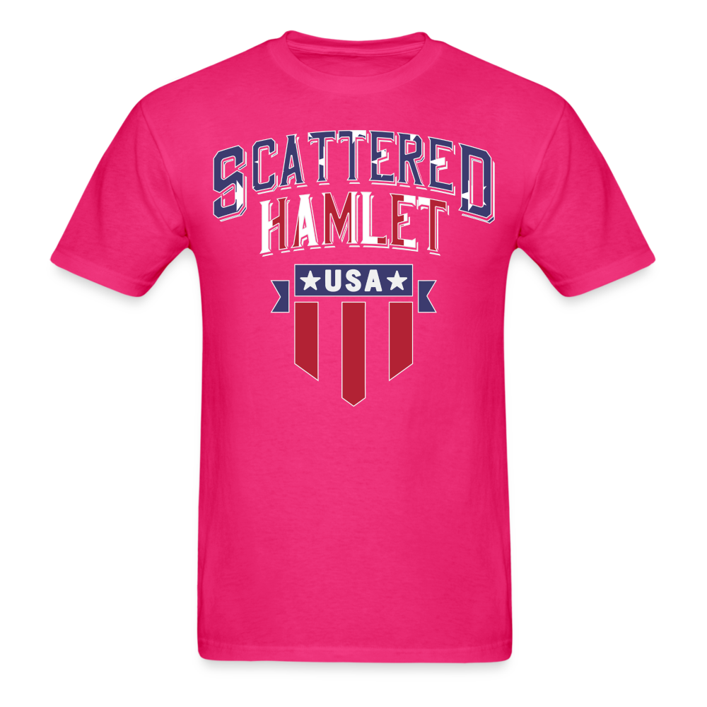 4th of July Scattered Hamlet T-Shirt - fuchsia