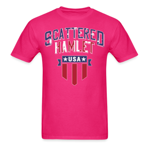 4th of July Scattered Hamlet T-Shirt - fuchsia