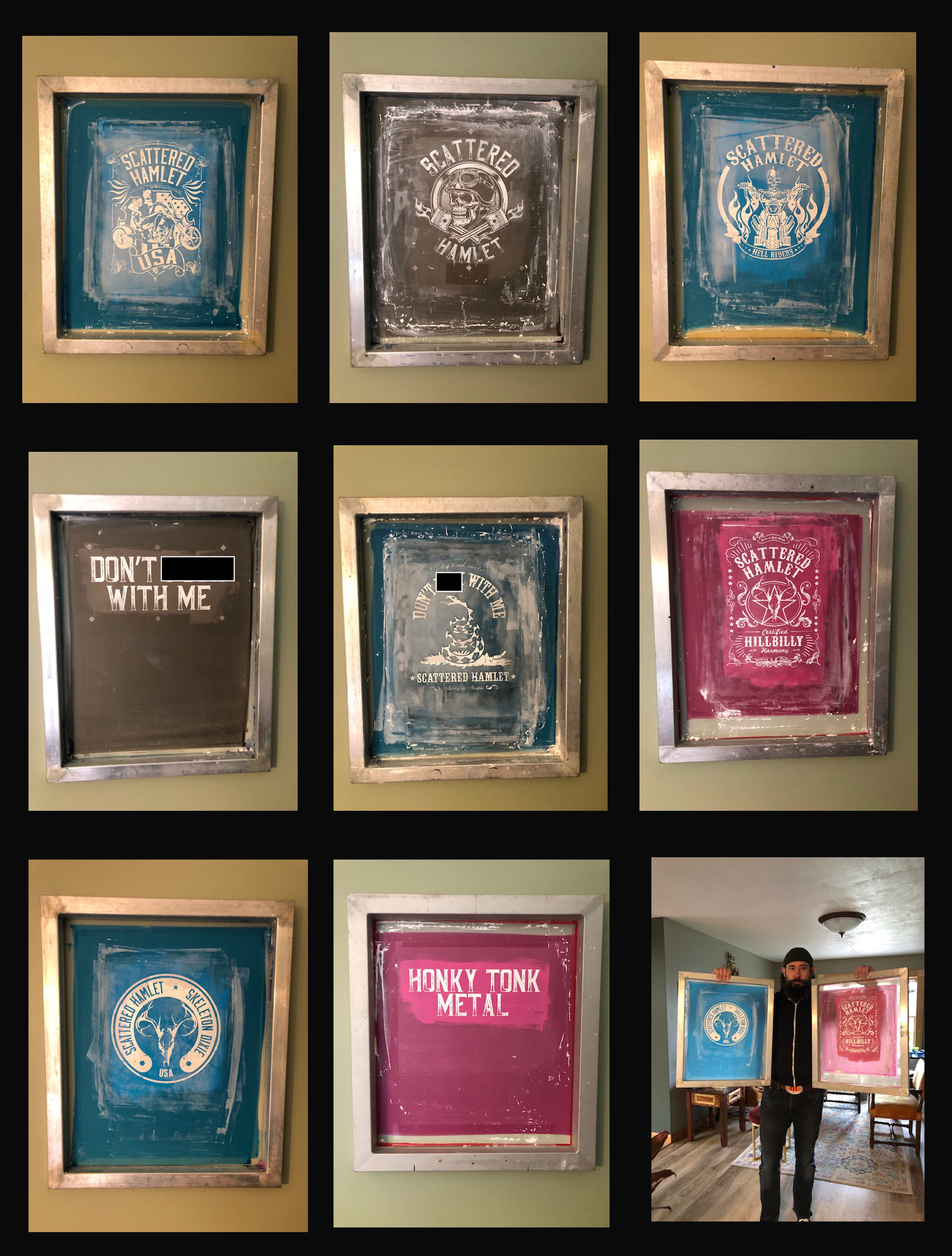 Scattered Hamlet Framed Screen Art 20" X 24"